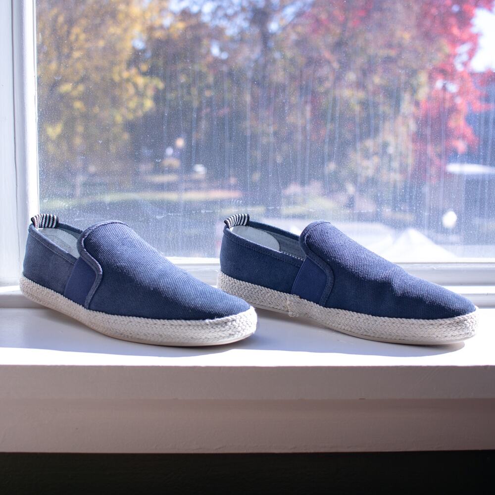Men's Espadrilles Stacy Adams Navy and White Size 8.5M
